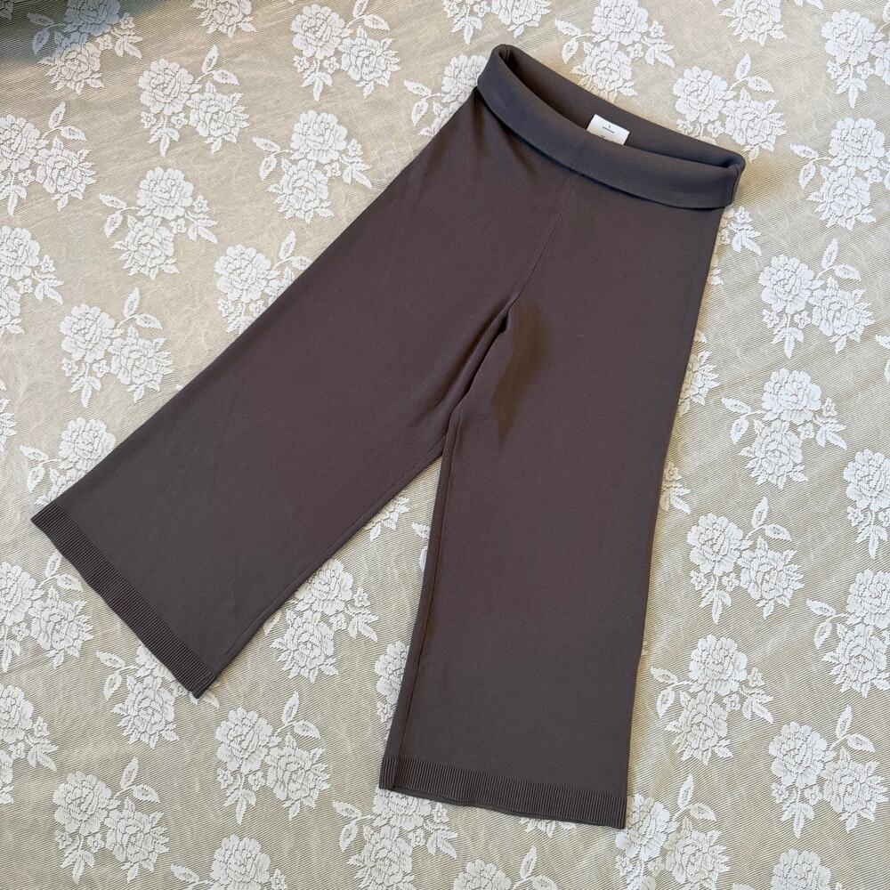 Aritzia Wilfred Brown Foldover Gaucho Pants Size S